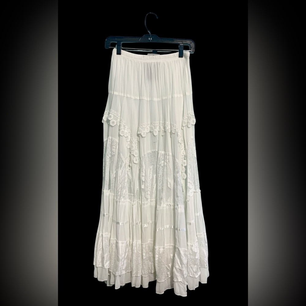 NWT__Women's Boho Tiered Maxi Skirt Festival__NWT